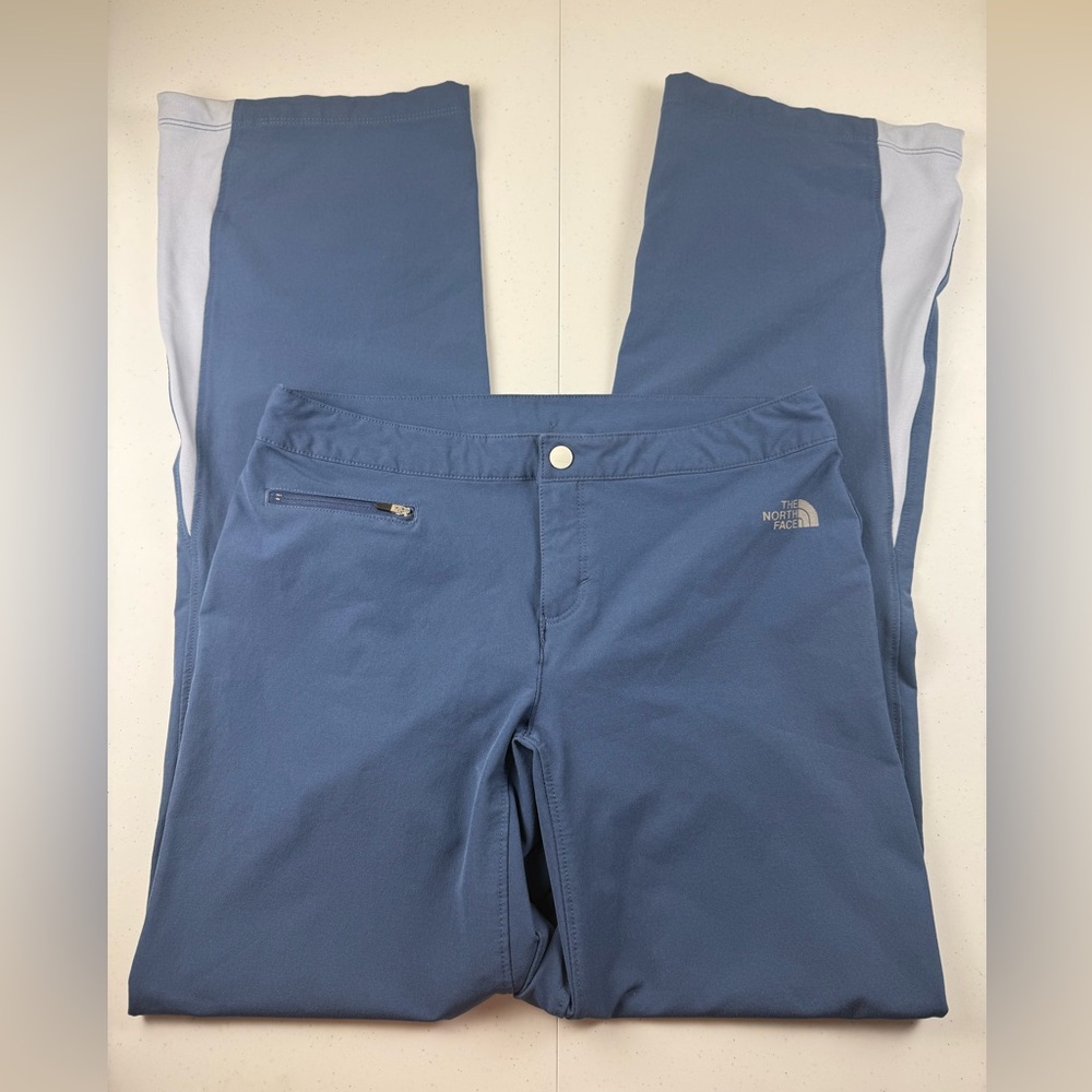 The North Face Blue Boot-Cut Flare Active Pants with Light Blue Panels